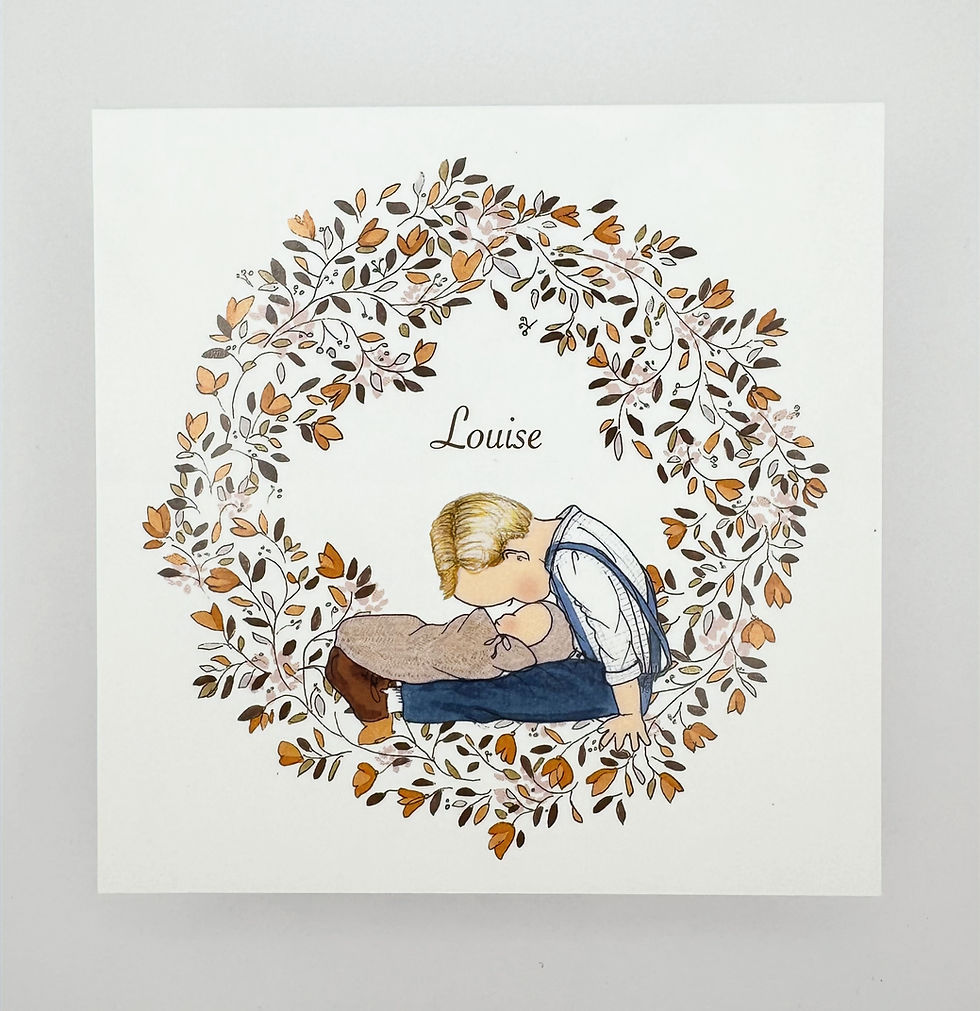 Miniature : Faire-part de naissance douceur fraternelle