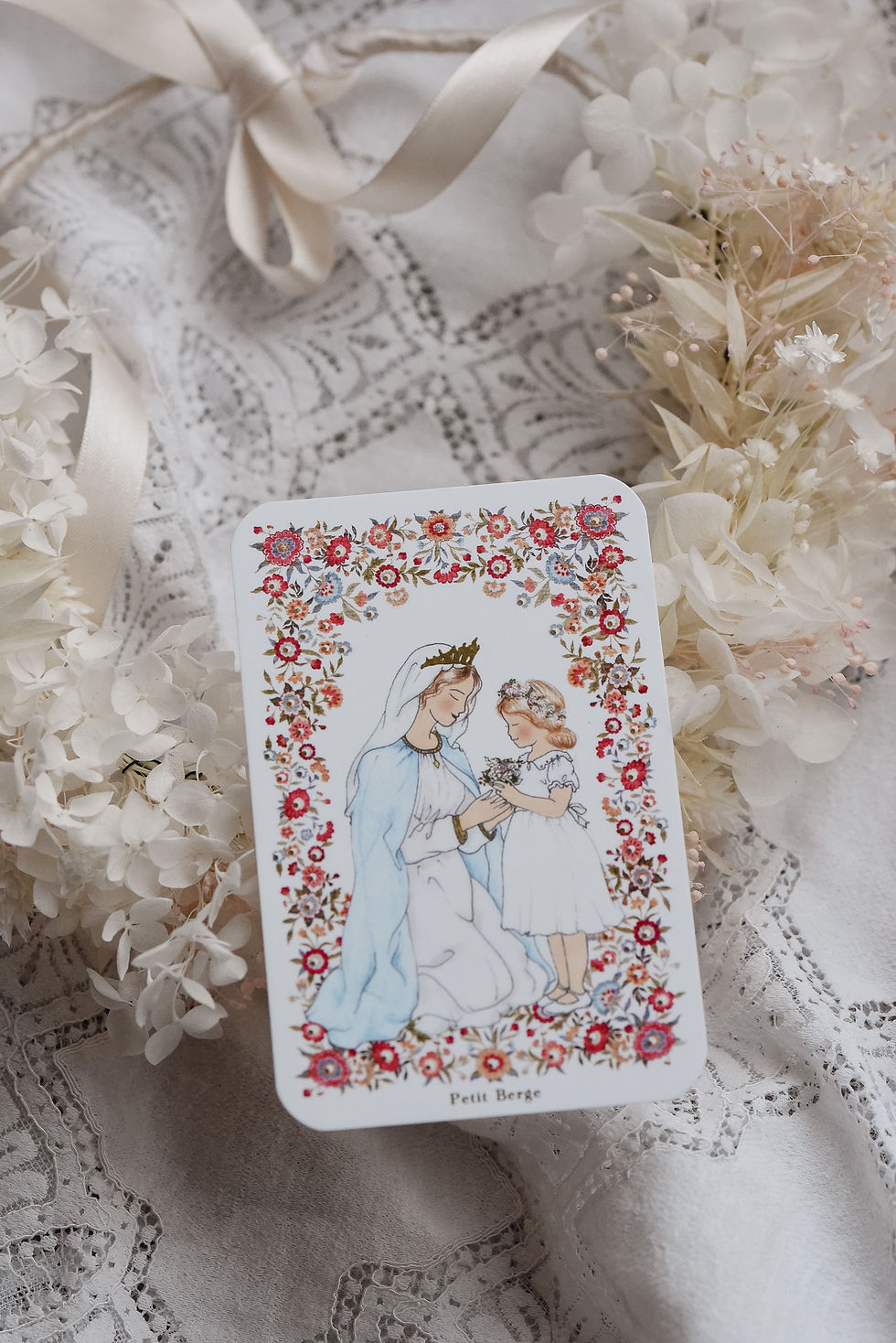 Miniature : Carte communiante et Marie - dorure