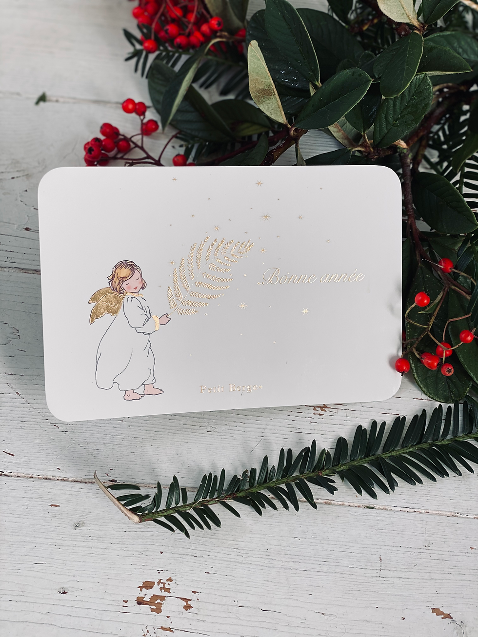 Miniature : Carte Bonne Année ange de bonheur - dorure
