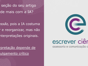 Falando mais de IA em artigos científicos