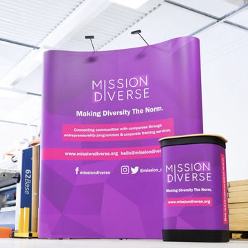 Exhibition stand design and podium