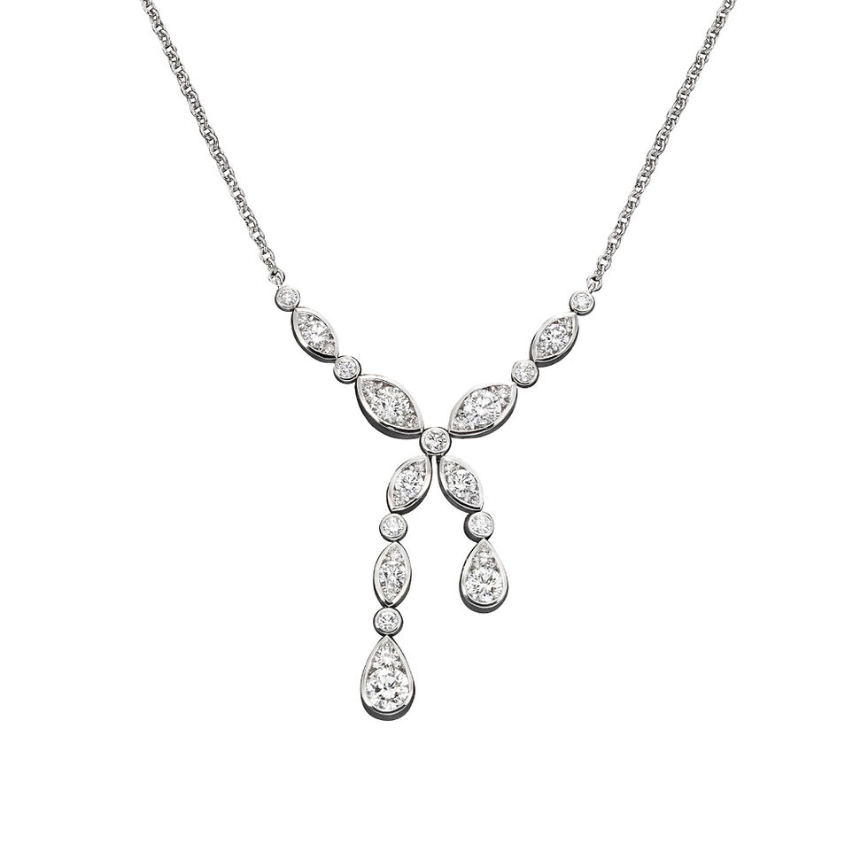 18KW Diamond Crossover Pendant