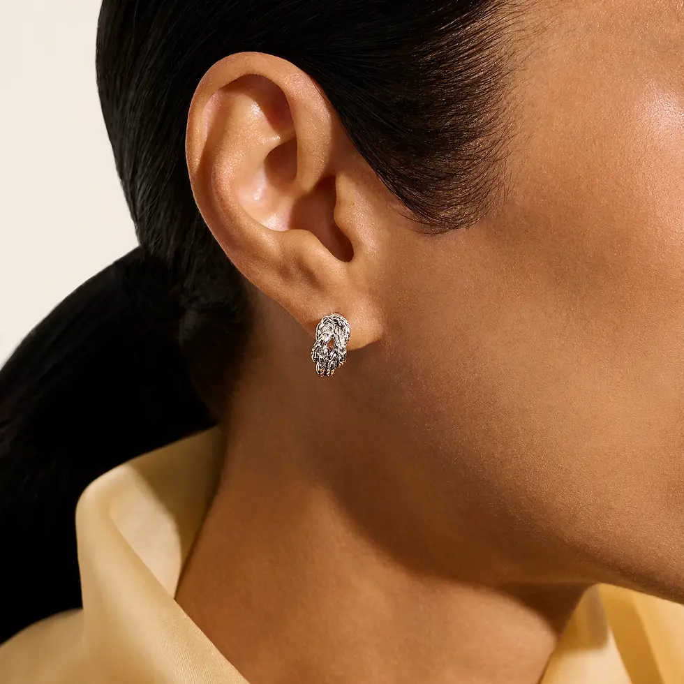Thumbnail: John Hardy, Sterling Silver Love Knot Hoop Earrings