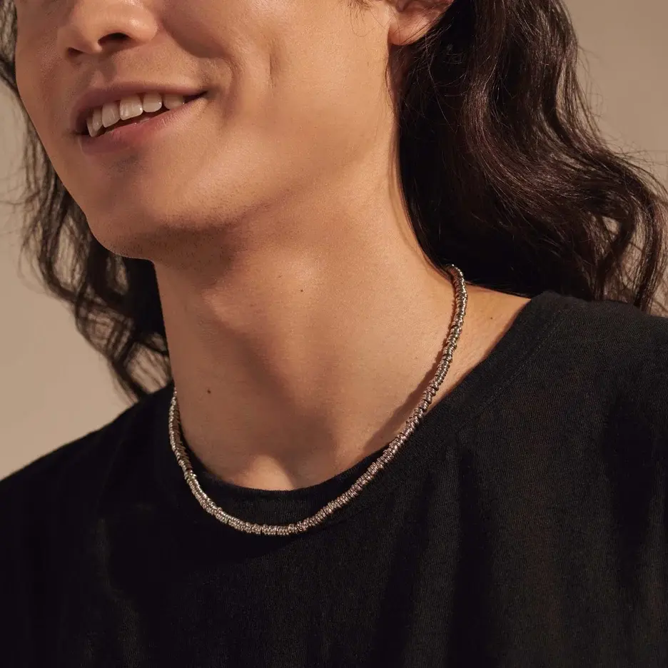 Thumbnail: John Hardy, Sterling Silver Heishi Necklace, 18"