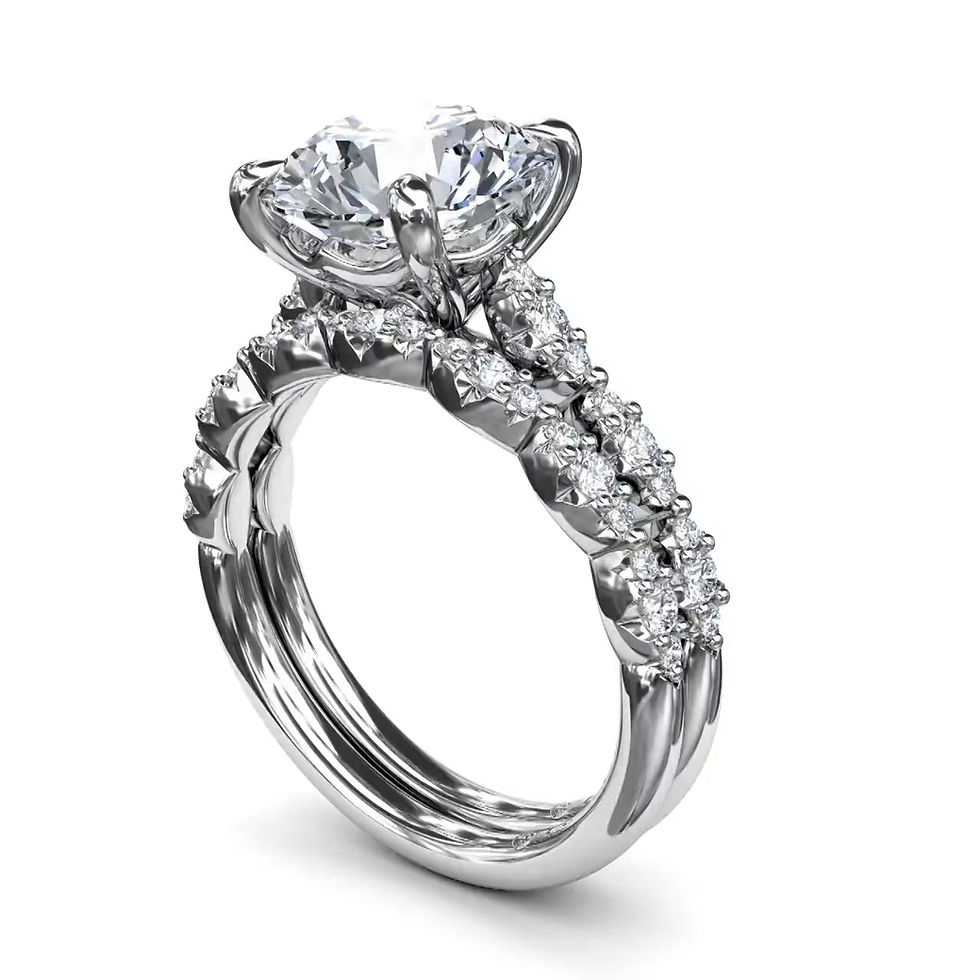 Thumbnail: Fana Jewelry, Petite Pave Diamond Engagement Ring