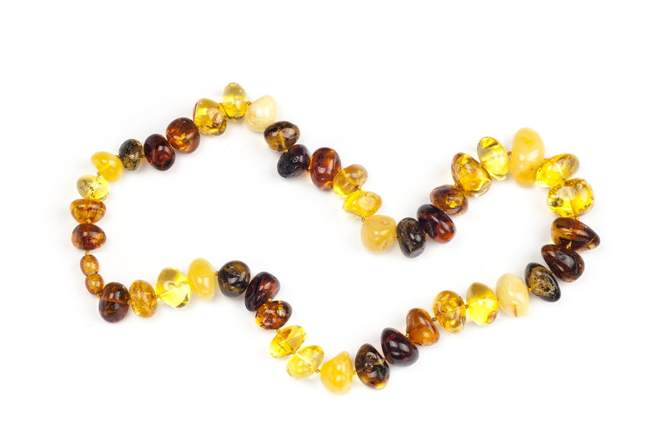 Classic Rounded Shape Amber Necklace