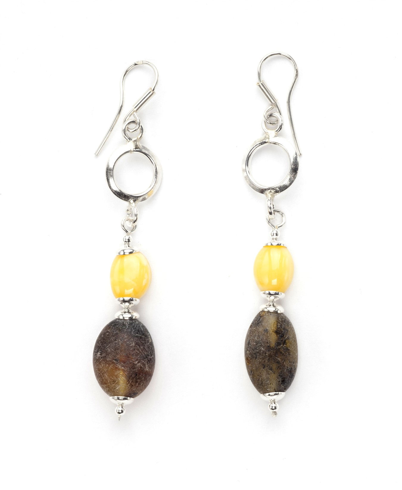 Raw Amber Earrings