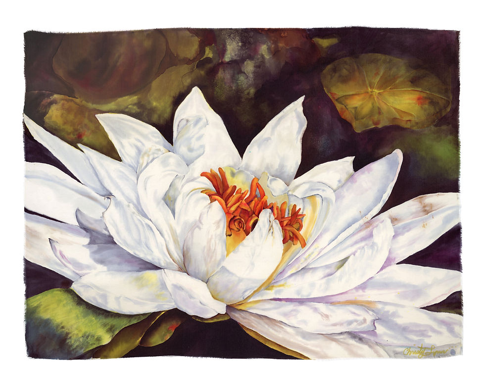24 x 30 water lily