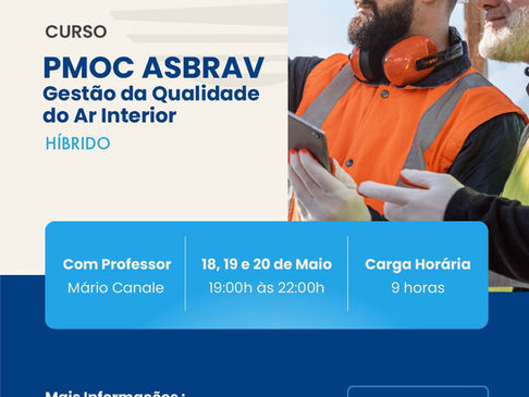 Profissionais da área de climatização, refrigeração e qualidade do ar têm uma grande oportunidade de qualificação em maio