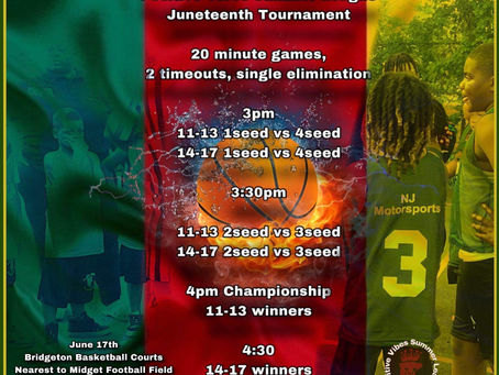 Positive Vibes Summer League Juneteenth Tournament Schedule