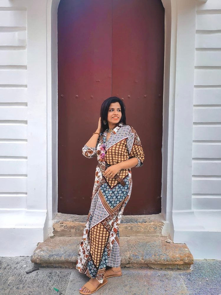 Pattern Beach Dress