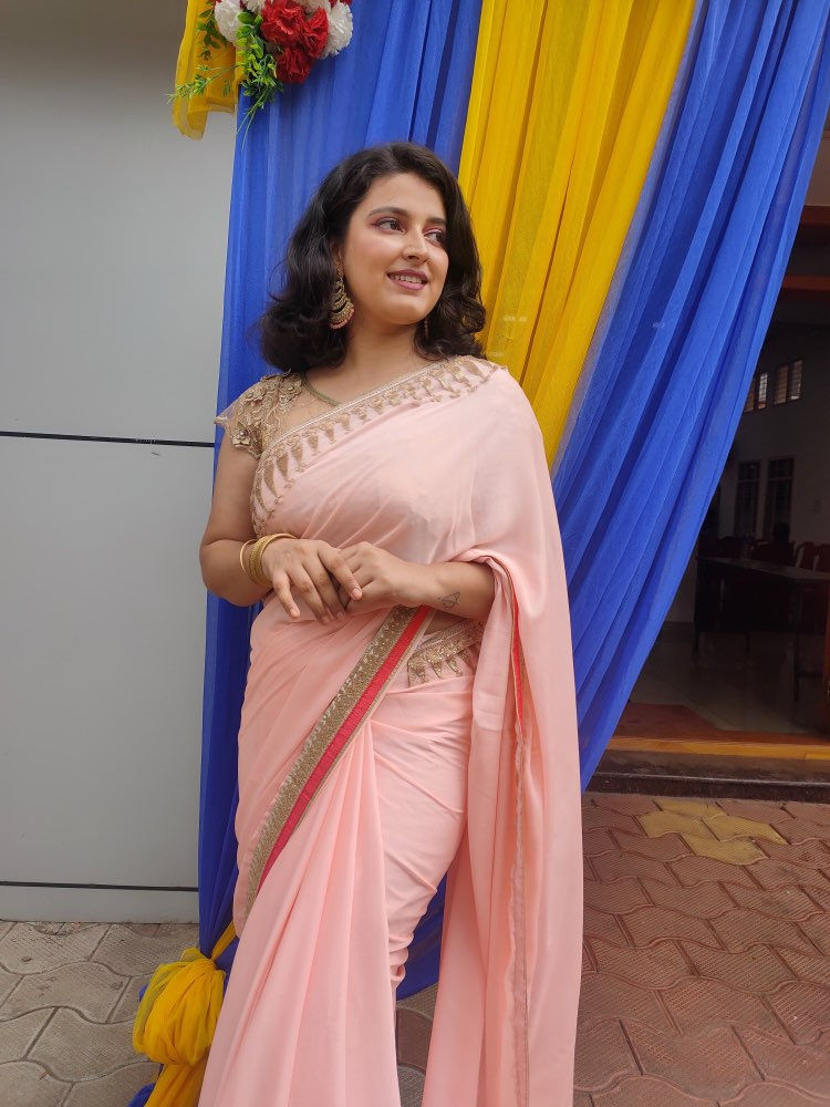 Alia Peach Fancy Saree