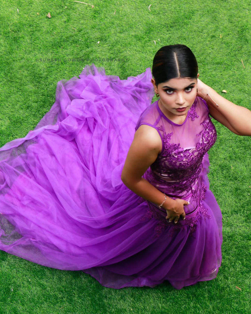 Thumbnail: Fishtail Purple Gown