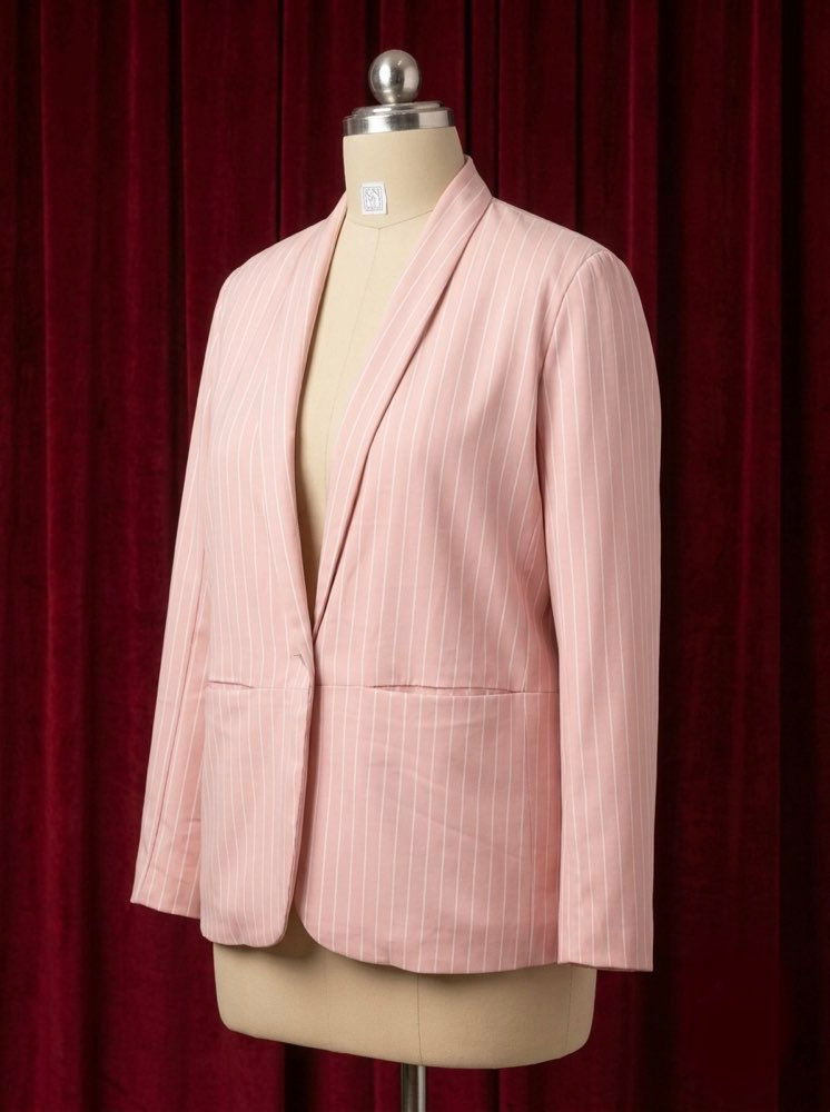 Pink Blazer with white strip