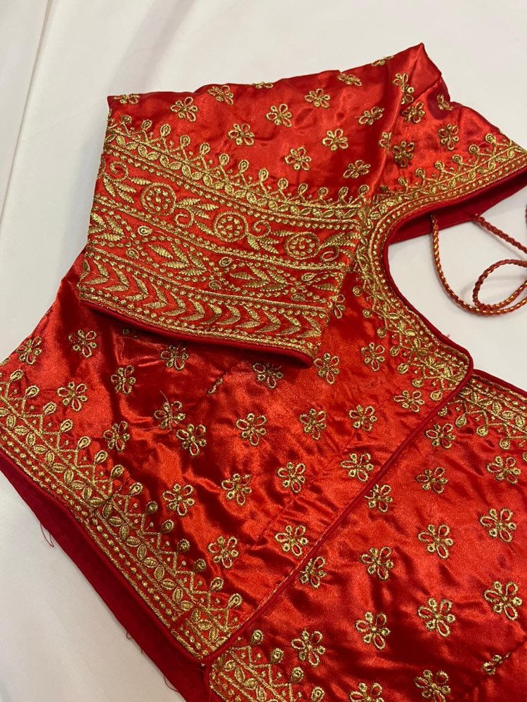 Bright Red Bridal Blouse