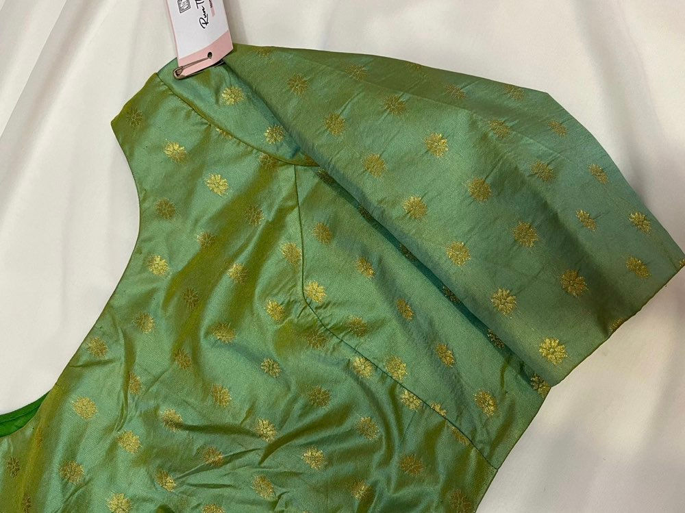 Pista Green Silk Blouse