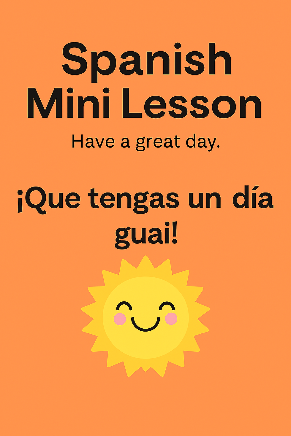 📚 Mini Spanish Lesson