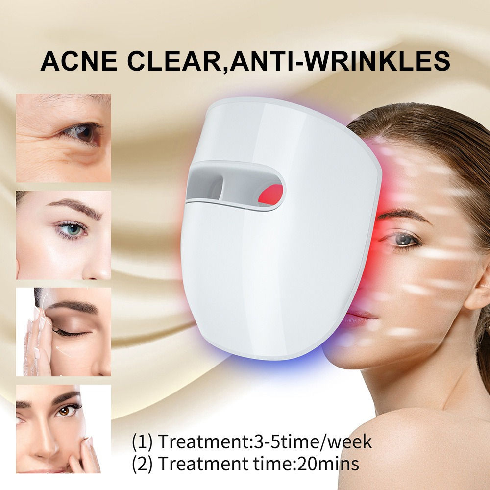 Máscara Facial de Terapia de Fotones LED con Dispositivo Infrarrojo
