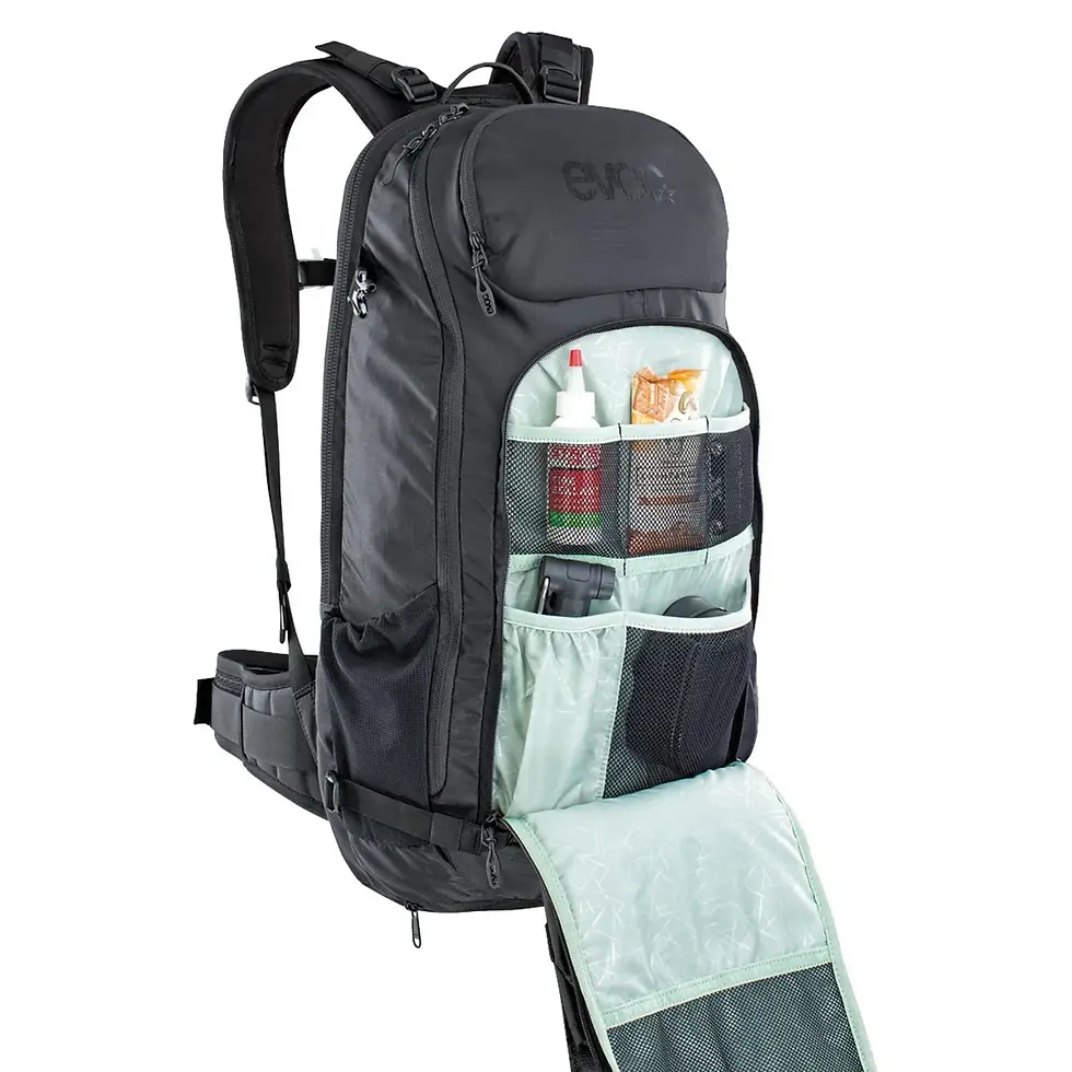 Thumbnail: Storage in Front Compartment on EVOC FR Trail E-Ride Protector Back Pack
