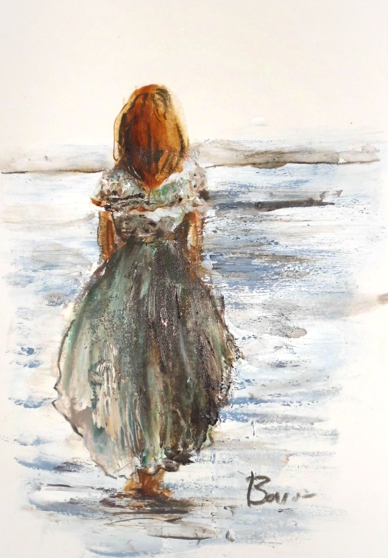Frau am Meer