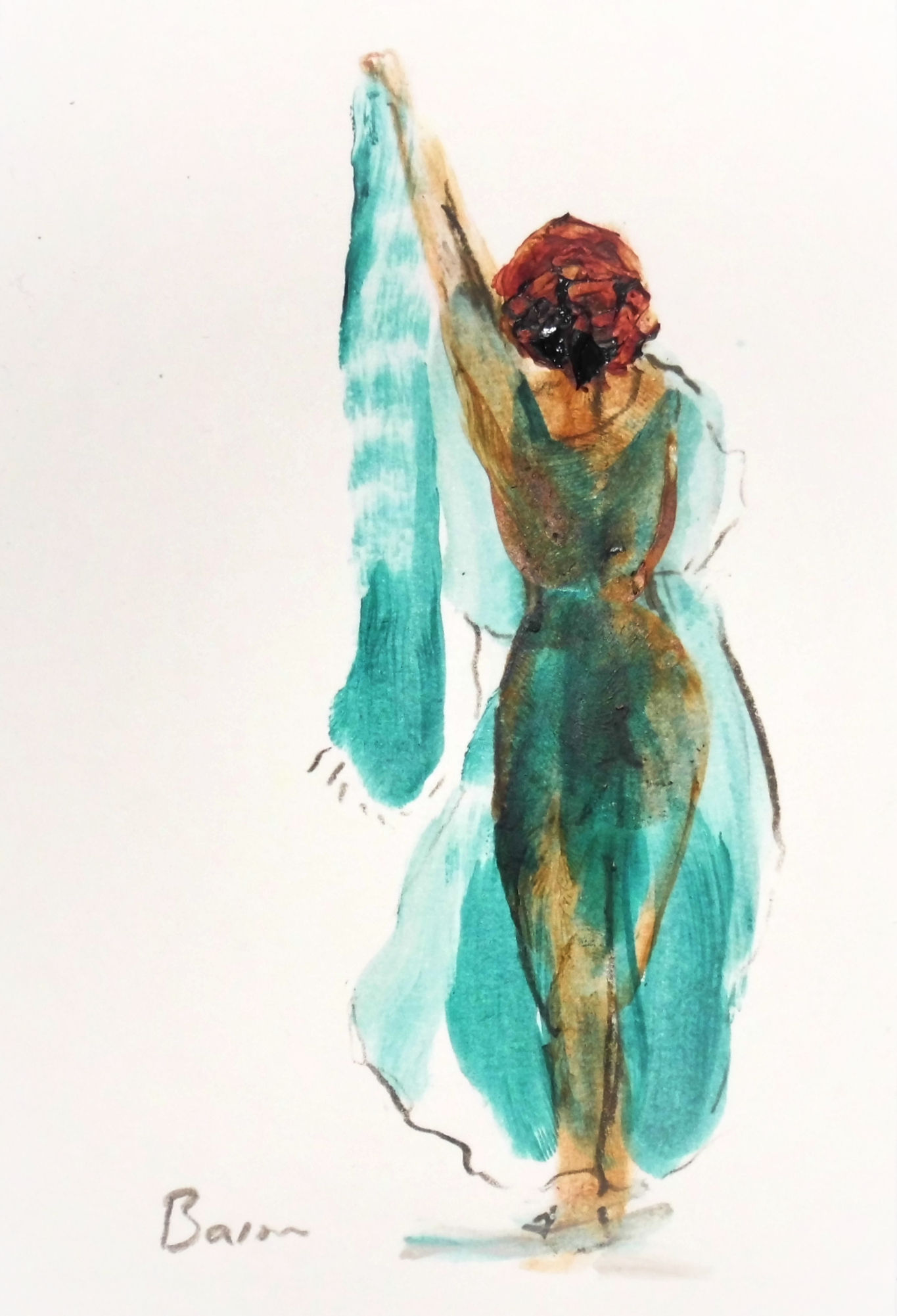 Frau in Blau