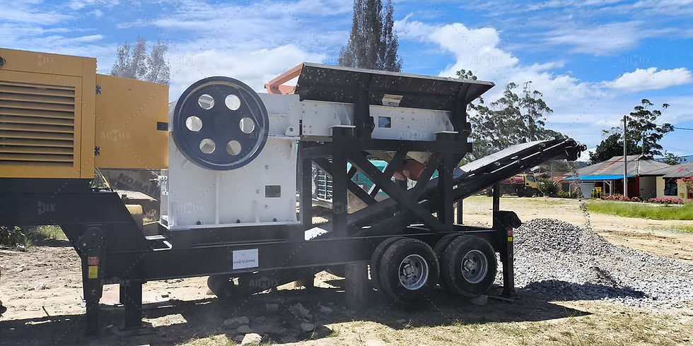 mobile jaw crusher machine for road base in Medan, Indonesia
