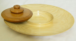 Tulipwood and Iroko platter