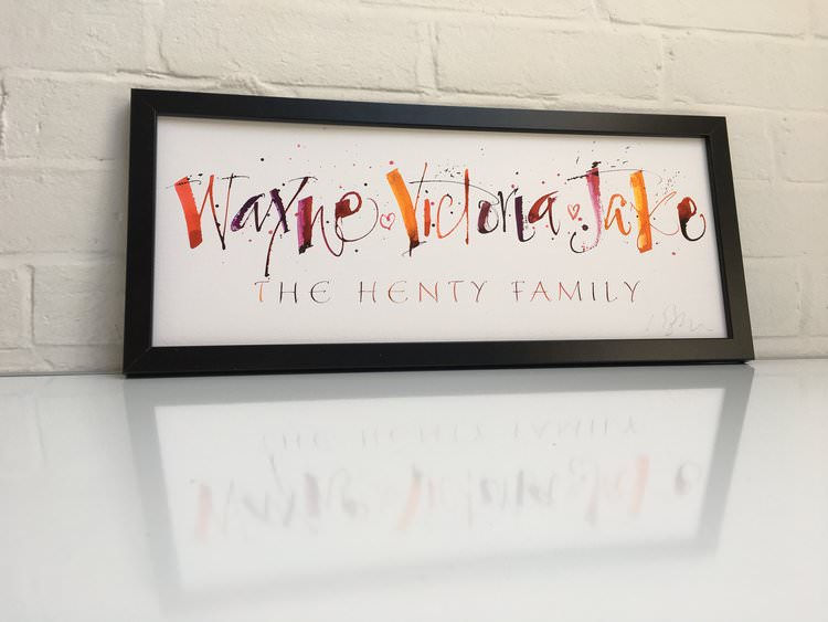 Thumbnail: Personalised Modern Calligraphy Artwork