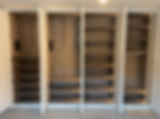 Pull-out rail storage inside wardrobe