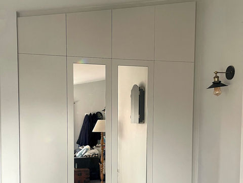 fitted wardrobe for sloping ceiling in bedroom in Exeter