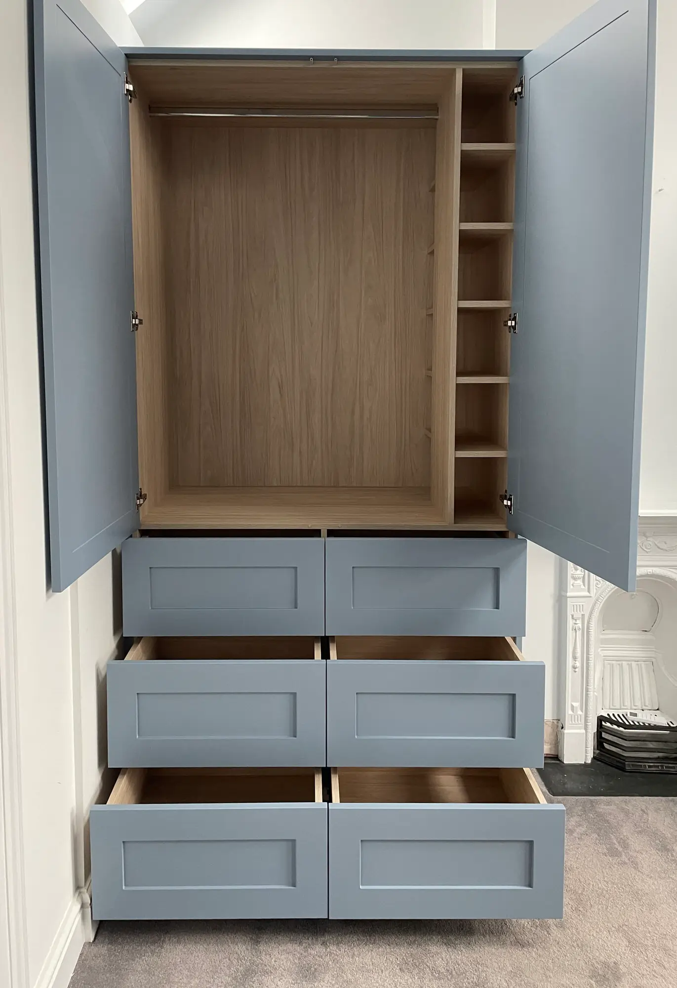 Left wardrobe with hanging storage