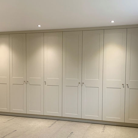 Long run of wardrobes