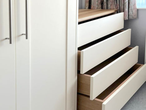 Soft-close Drawers for bespoke fitted wardrobes on Sussex