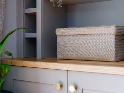bespoke bookcase with wine storage