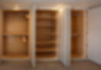 Interior of bespoke fitted wardrobe in Devon