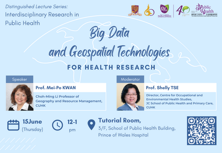 [SPHPC Distinguished Lecture Series] Big Data and Geospatial Technologies for Health Research