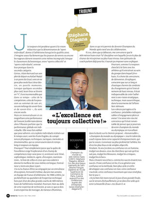 Presse | Stéphane DIAGANA signe sa tribune chez ACTION CO