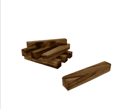 Several wooden planks stacked, one detached, showing wood grain, Diamond Tropical Hardwoods.