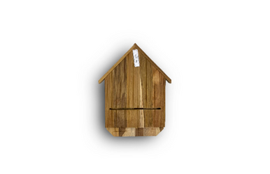 Wooden mailbox with visible text and Sanded Spanish Cedar Veneer 1/4″ thick – 10 Square Feet.