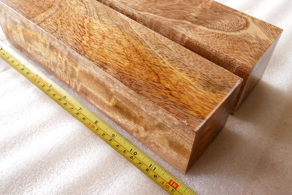Mango wood turning squares 3x3x12 with lots of colorful figure