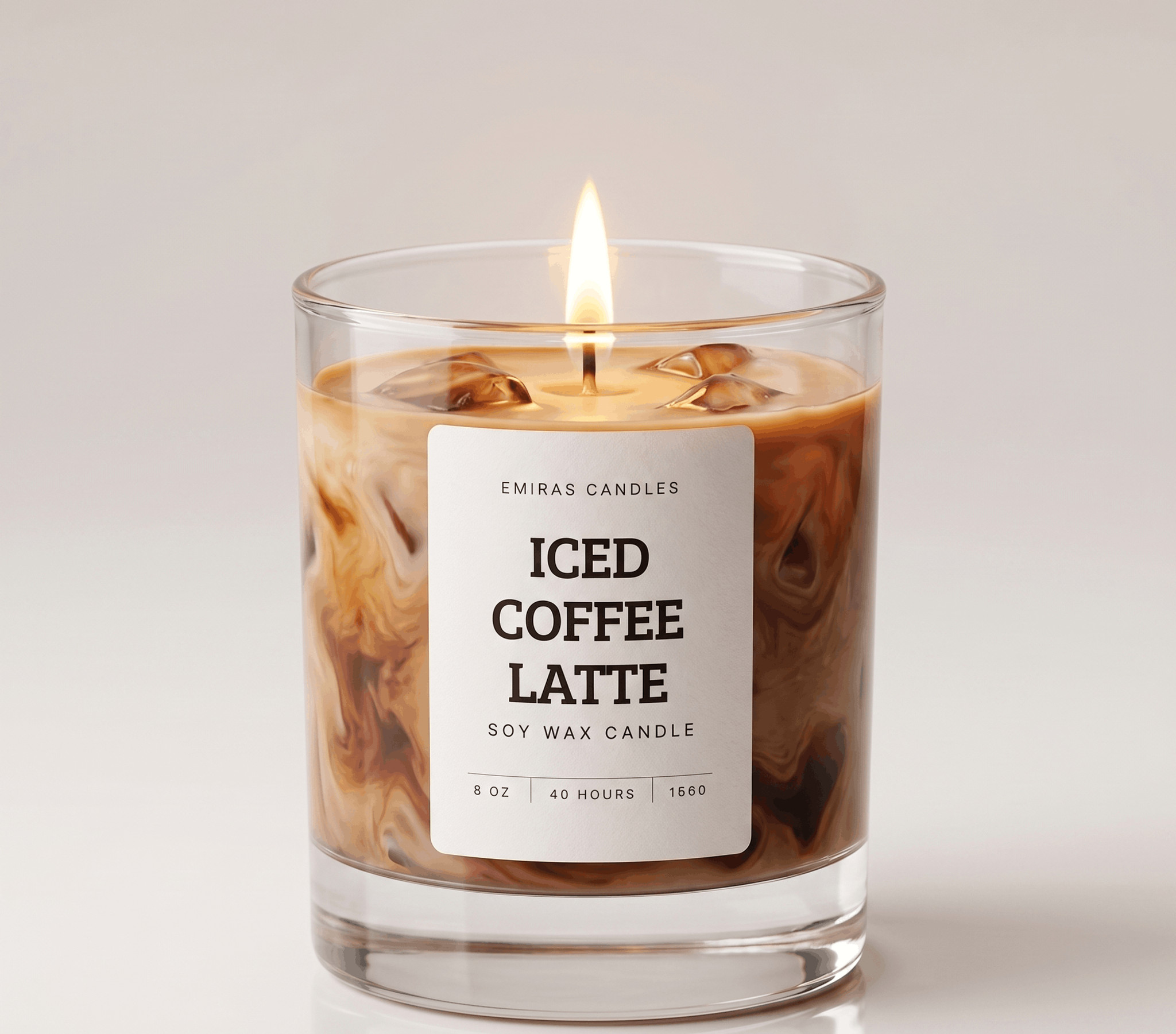 Kerze im Glas - Iced Coffee Latte