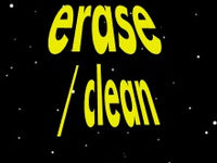 「ある男の子が黒板を消している。」を英語で言いたい。