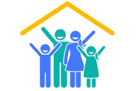 Icon showing a happy family