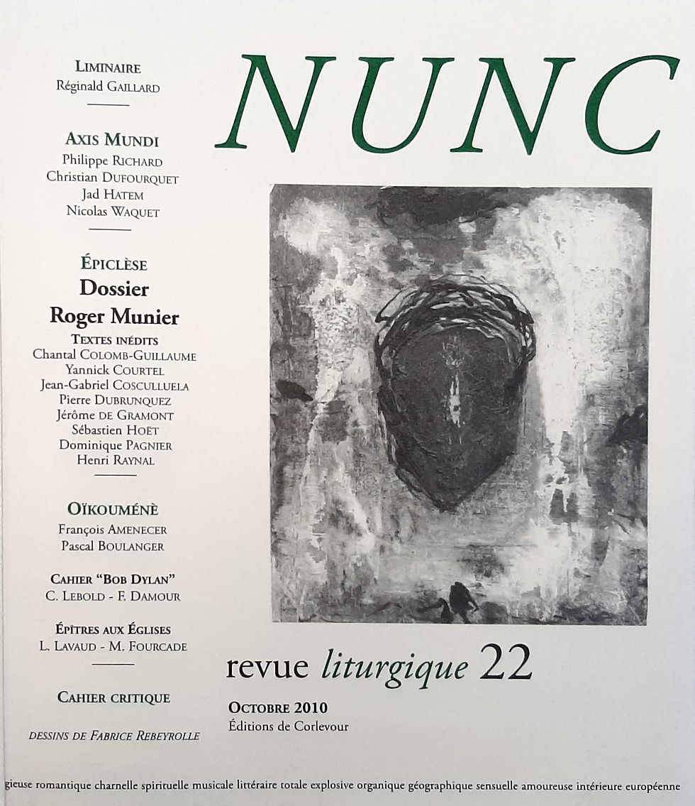 8- Revue NUNC n° 22 Editions Corlevour Octobre 2010.jpg