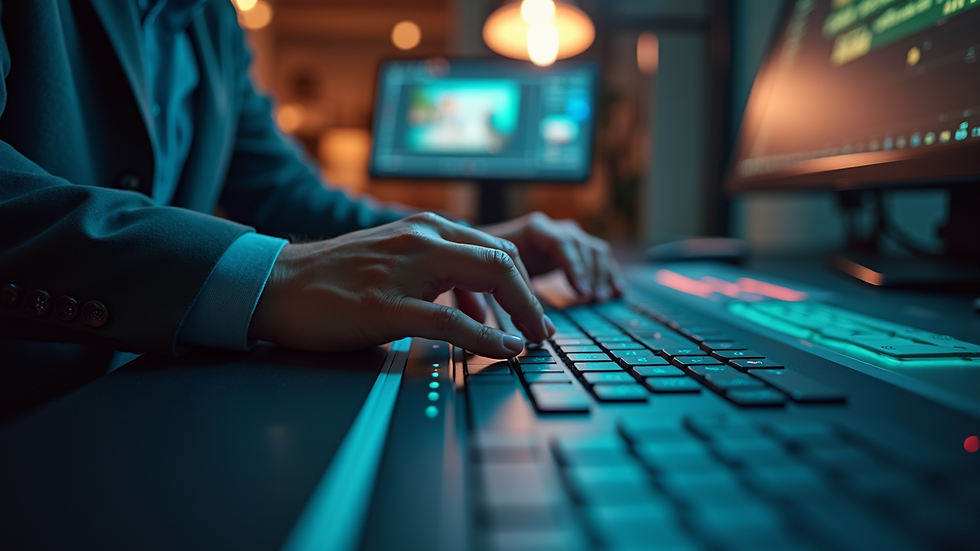 Close-up view of a video editor working on a timeline in editing software
