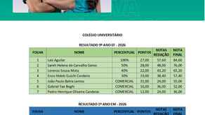 RESULTADO DO CONCURSO DE BOLSAS 2026