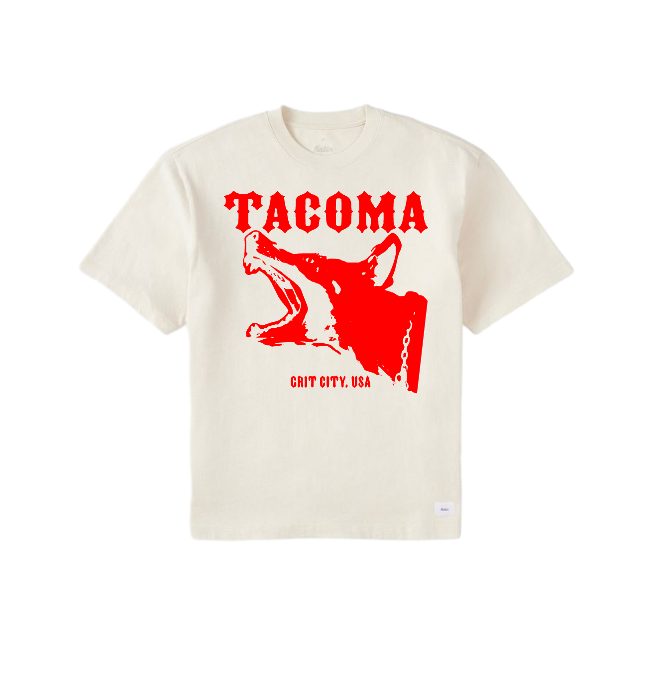 Tacoma Dog T shirt (Cream)