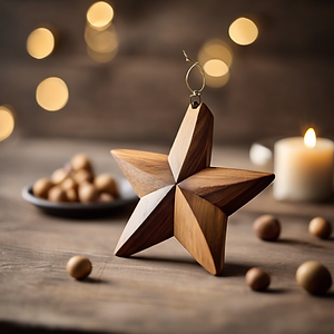 Wooden Star Ornament