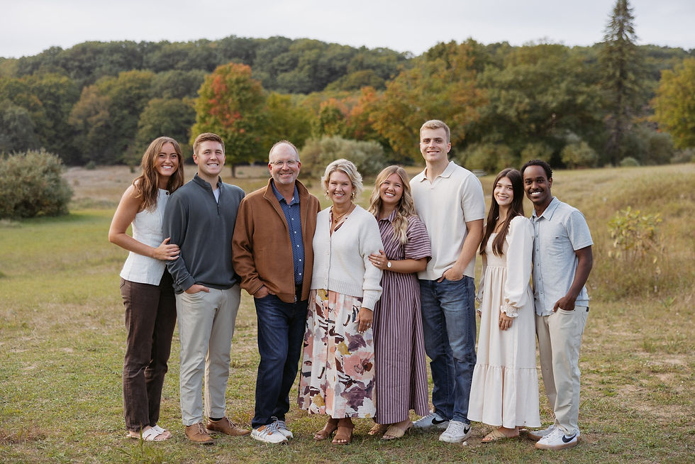 Adult family photos in Holland, Michigan. Family photo outfit ideas for adult children & couples