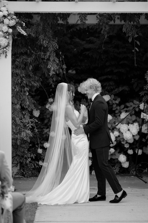 joyful documentary moment during an outdoor ceremony in West Michigan.